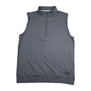 Straight Down Full‎ Zip Men's Large Vest Fleece Gray Cobblestone Park
